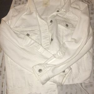 American Eagle white jean jacket